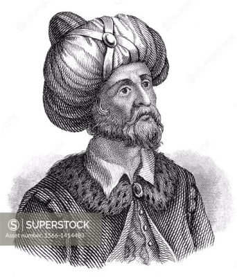 Portret Mahmuda ibn Abd al-Wahhaba w bogatej szacie - ekspresyjna miniatura w stylu Osmanów!